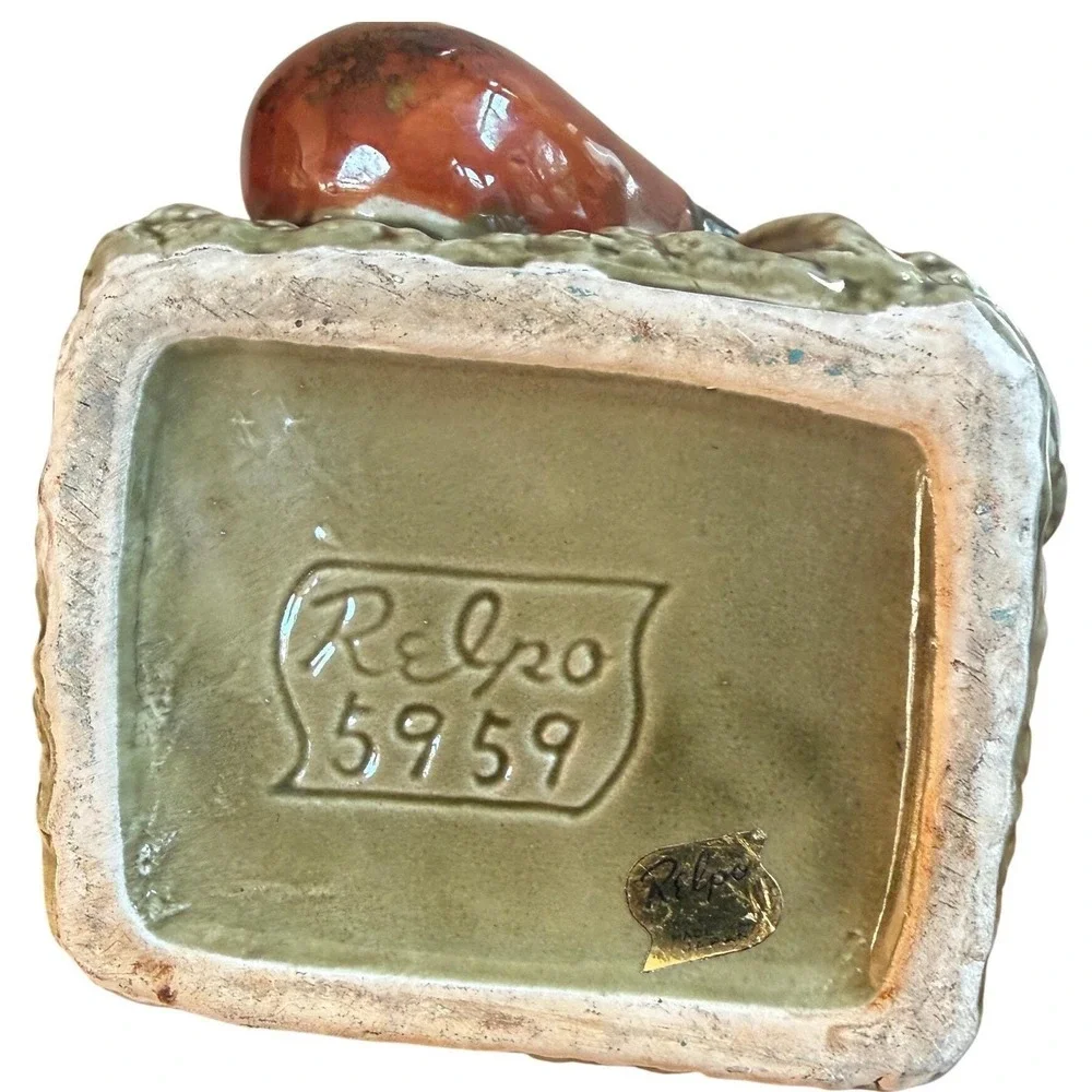 Vintage Relpo 5959 Sweater Pipe Planter MCM Ceramic Smoking Pipe Vase Japan